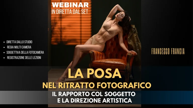 Modella in posa: corso sulla direzione artistica del soggetto nella fotografia di ritratto , moda , nudo e glamour di Francesco Francia, accademia della luce su schemiluce.com